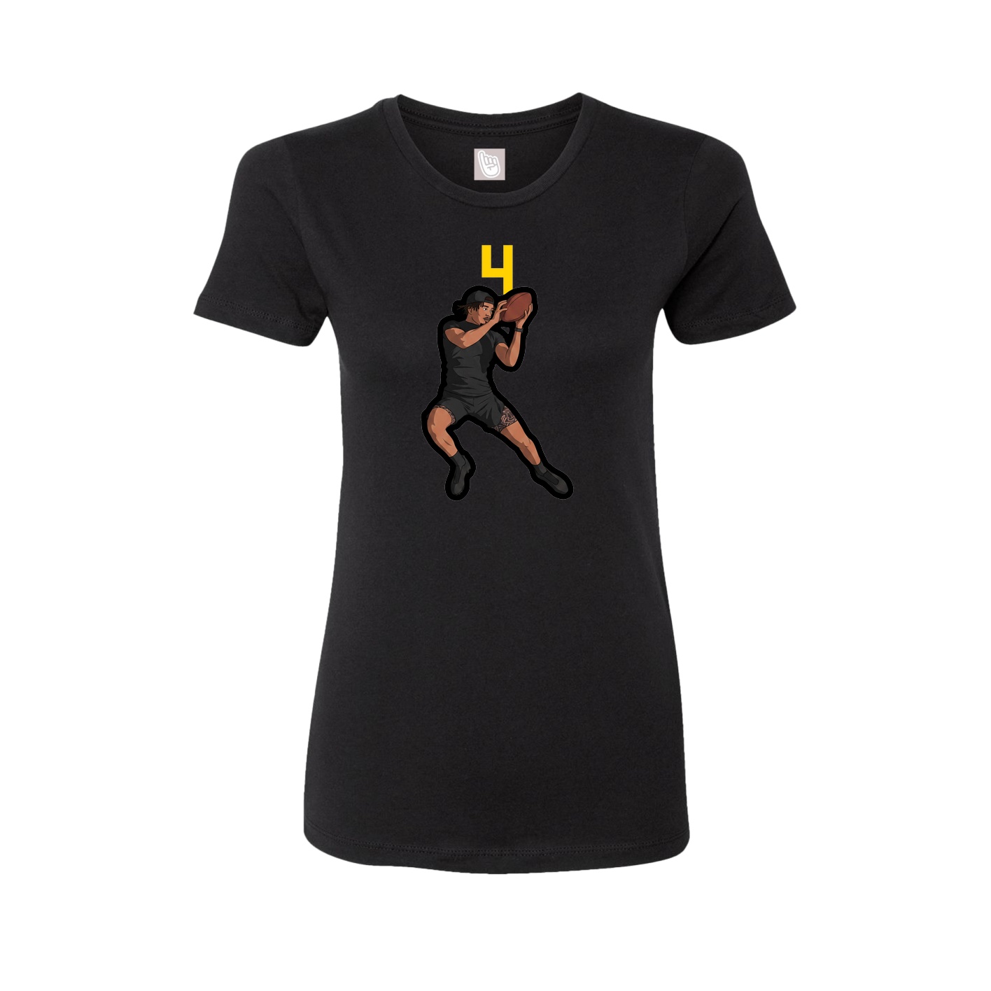 Womens Tee — Number Top in Black