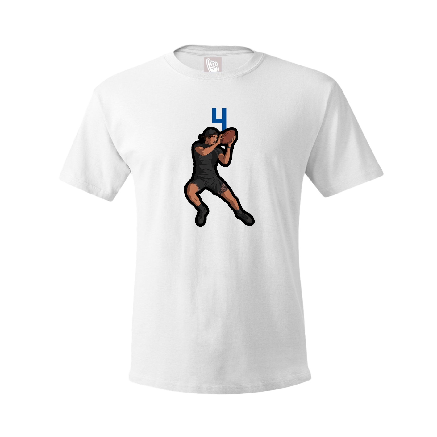 Youth Tee — Number Top in White