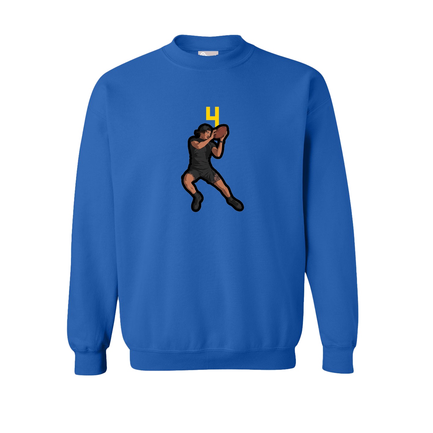 Fleece Crew — Number Top in Royal