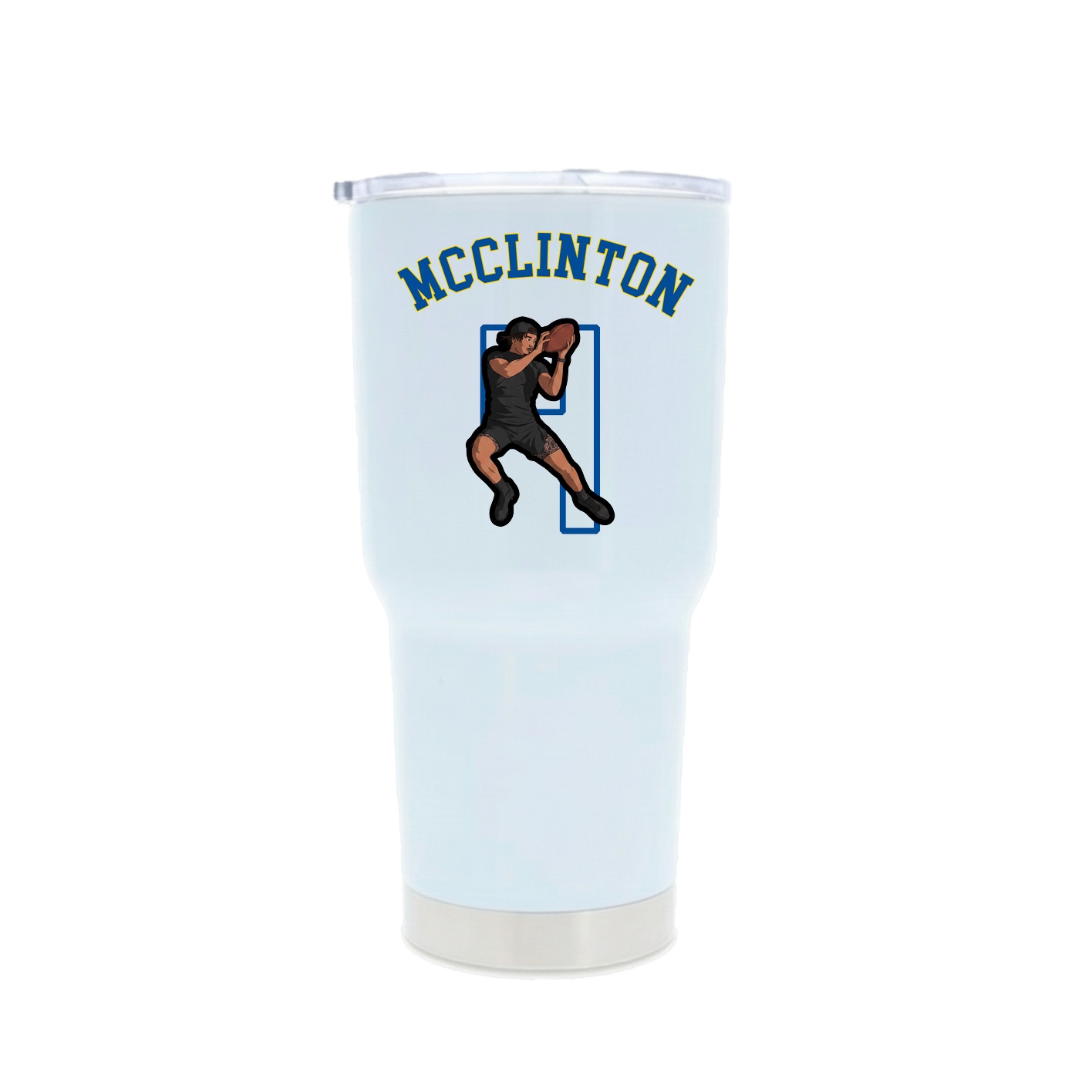 30oz Stainless Steel Tumbler — Shirsey Arch in White