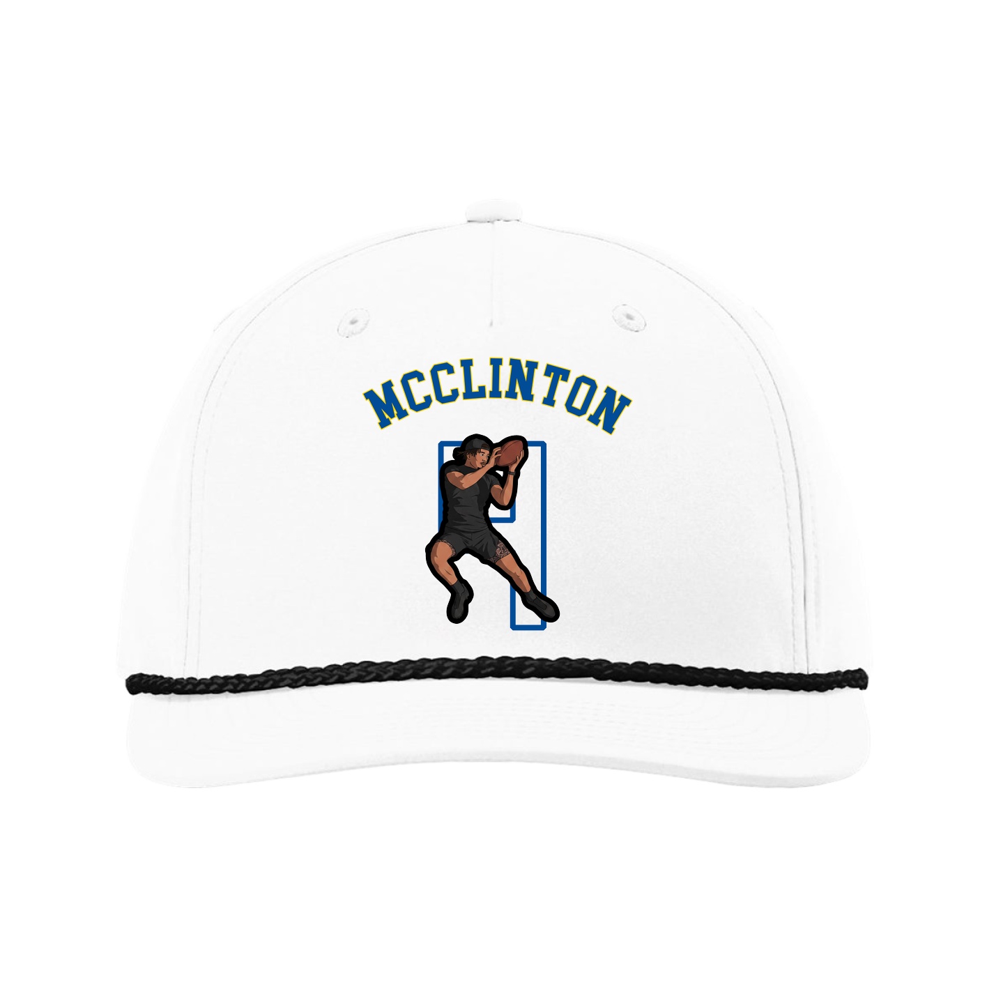 Five-Panel Classic Rope Cap — Shirsey Arch in White