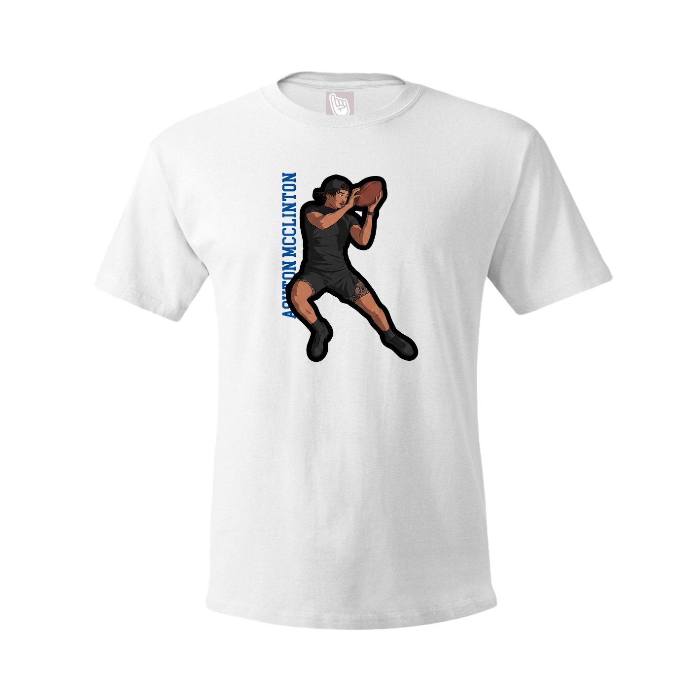 Tee — Name Vertical in White