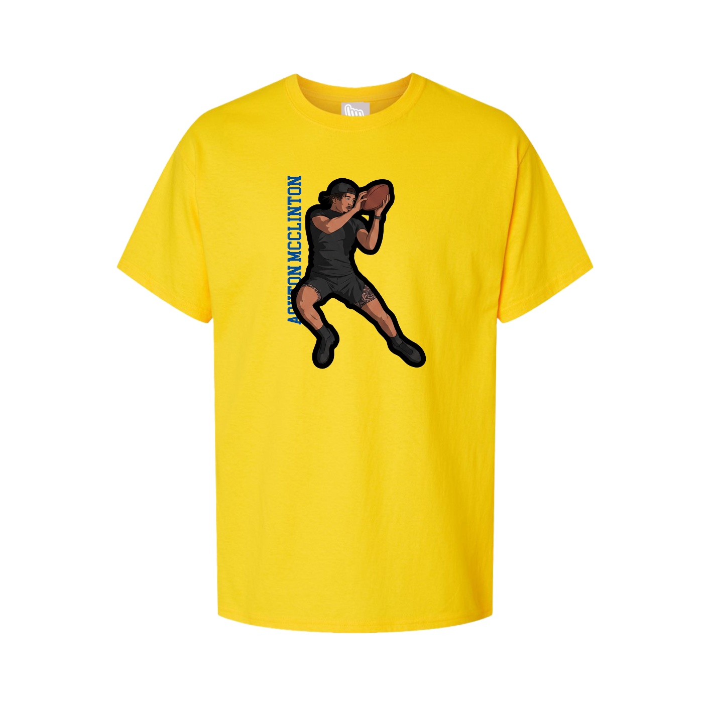 Youth Tee — Name Vertical in Gold