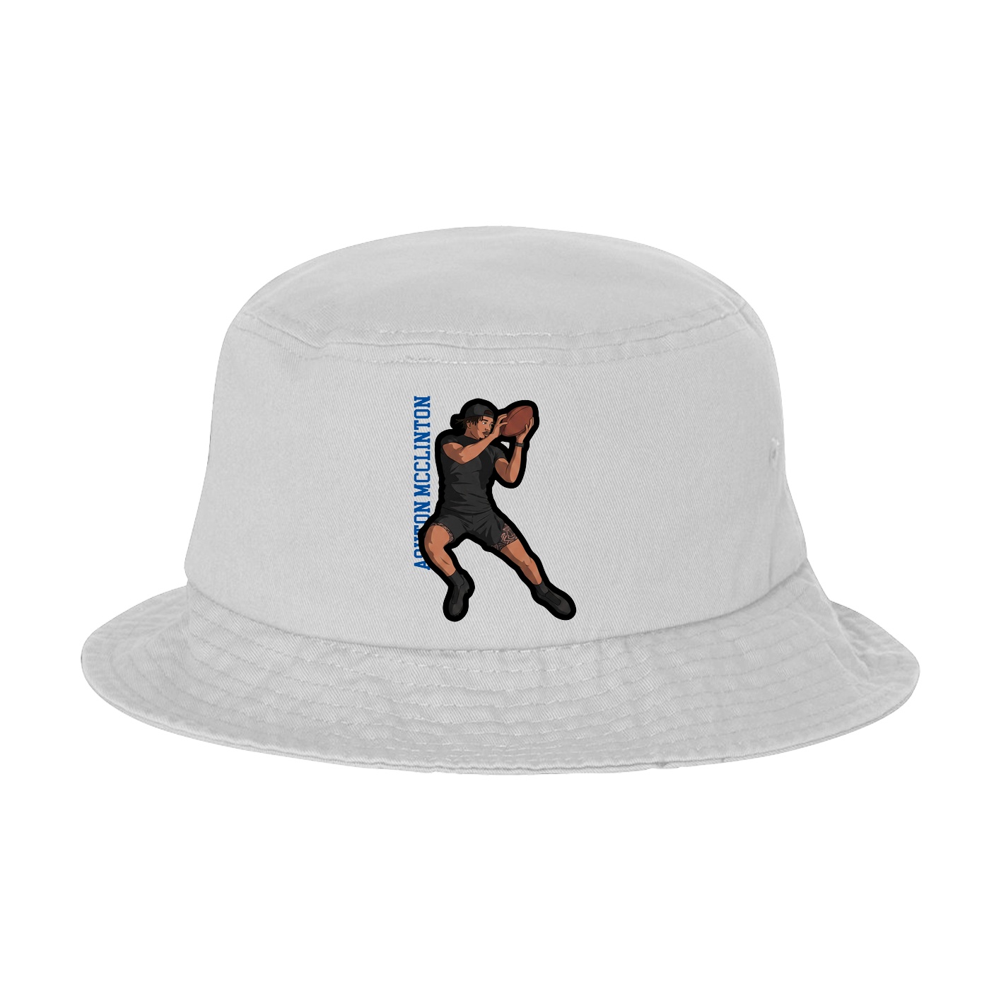 Bucket Cap — Name Vertical in White