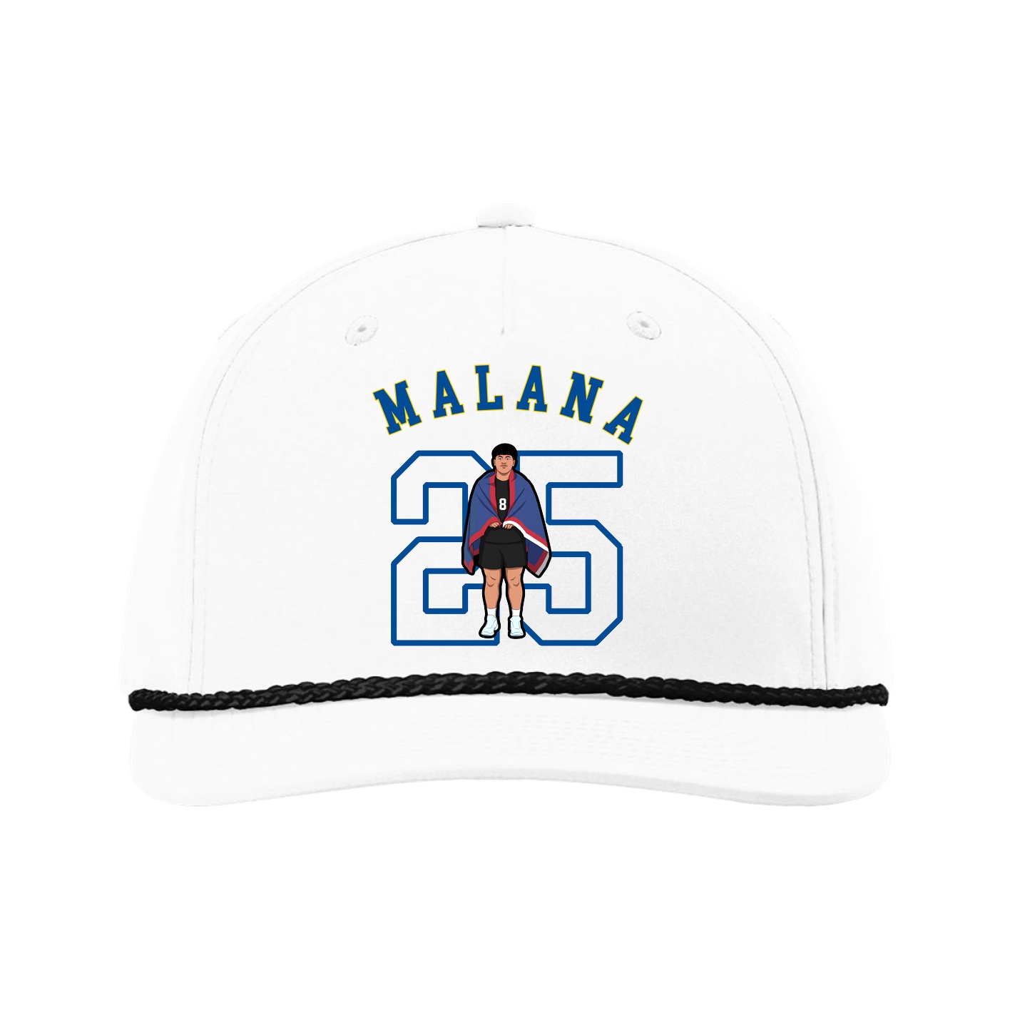 Five-Panel Classic Rope Cap — Shirsey Arch in White