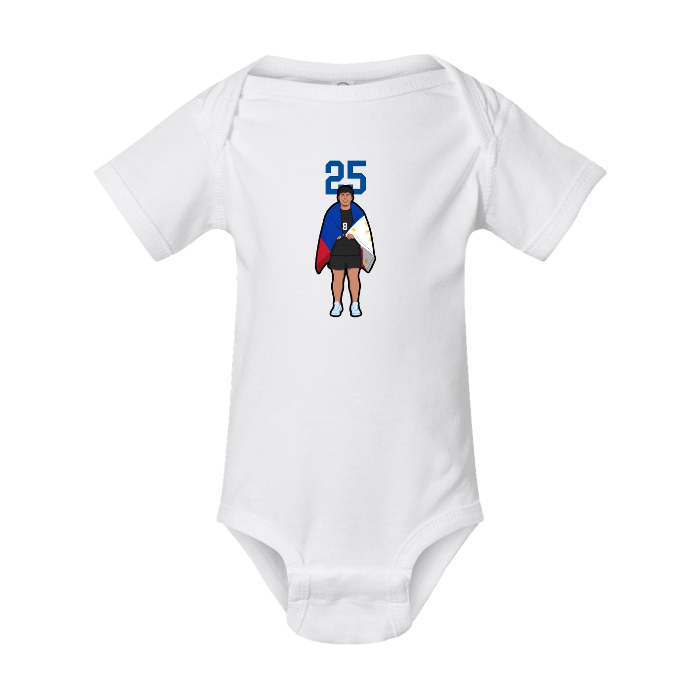 Baby Onesie — Number Top in White