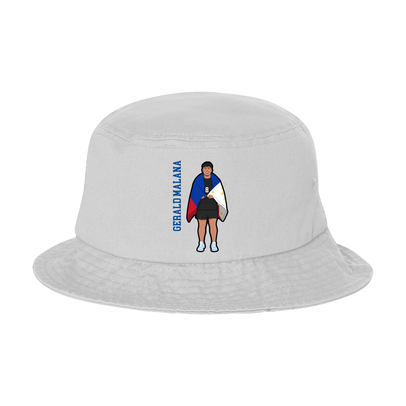 Bucket Cap — Name Vertical in White