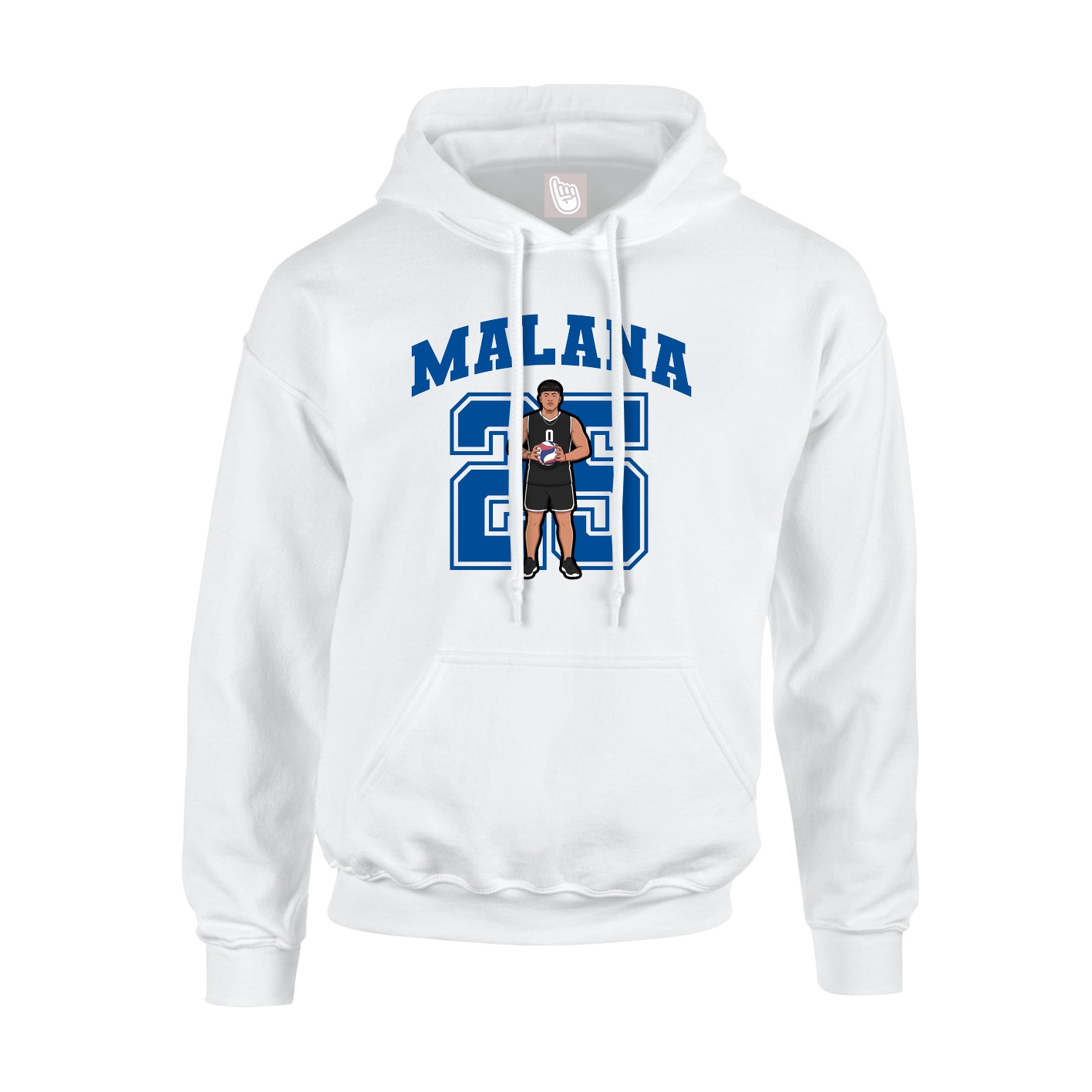 Youth Hoodie — Number in White