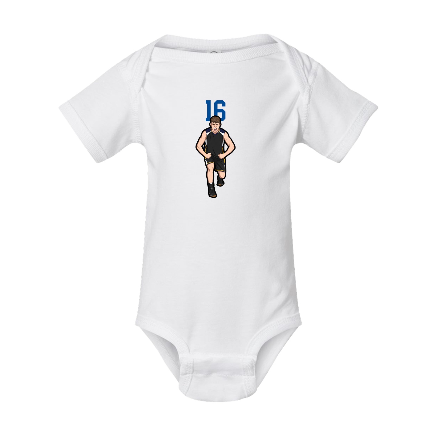 Baby Onesie — Number Top in White