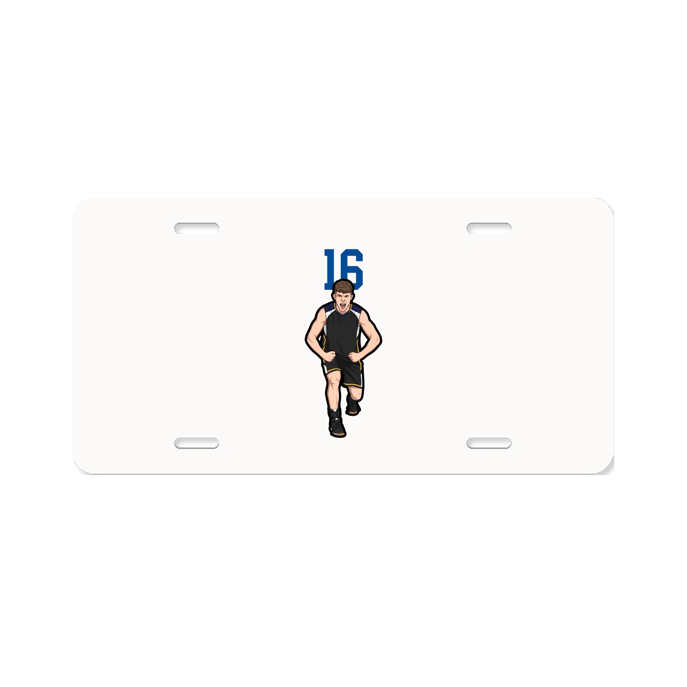 License Plate — Number Top in Classic