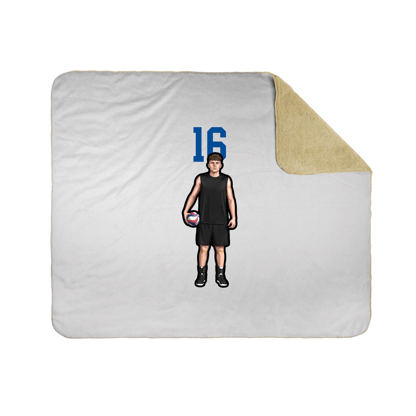 Throw Blanket — Number Top in White