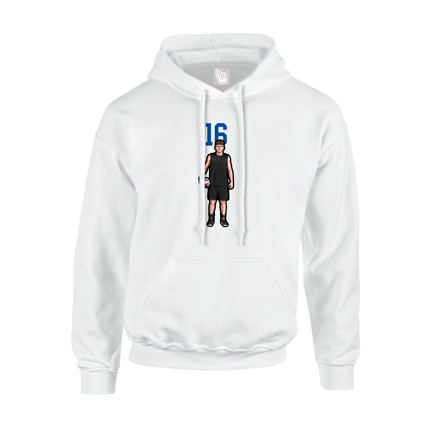 Hoodie — Number Top in White