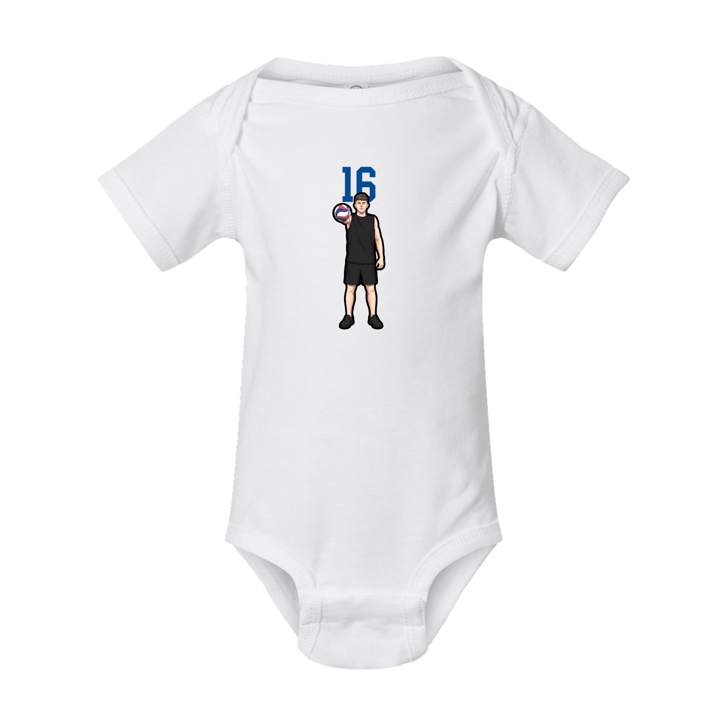 Baby Onesie — Number Top in White