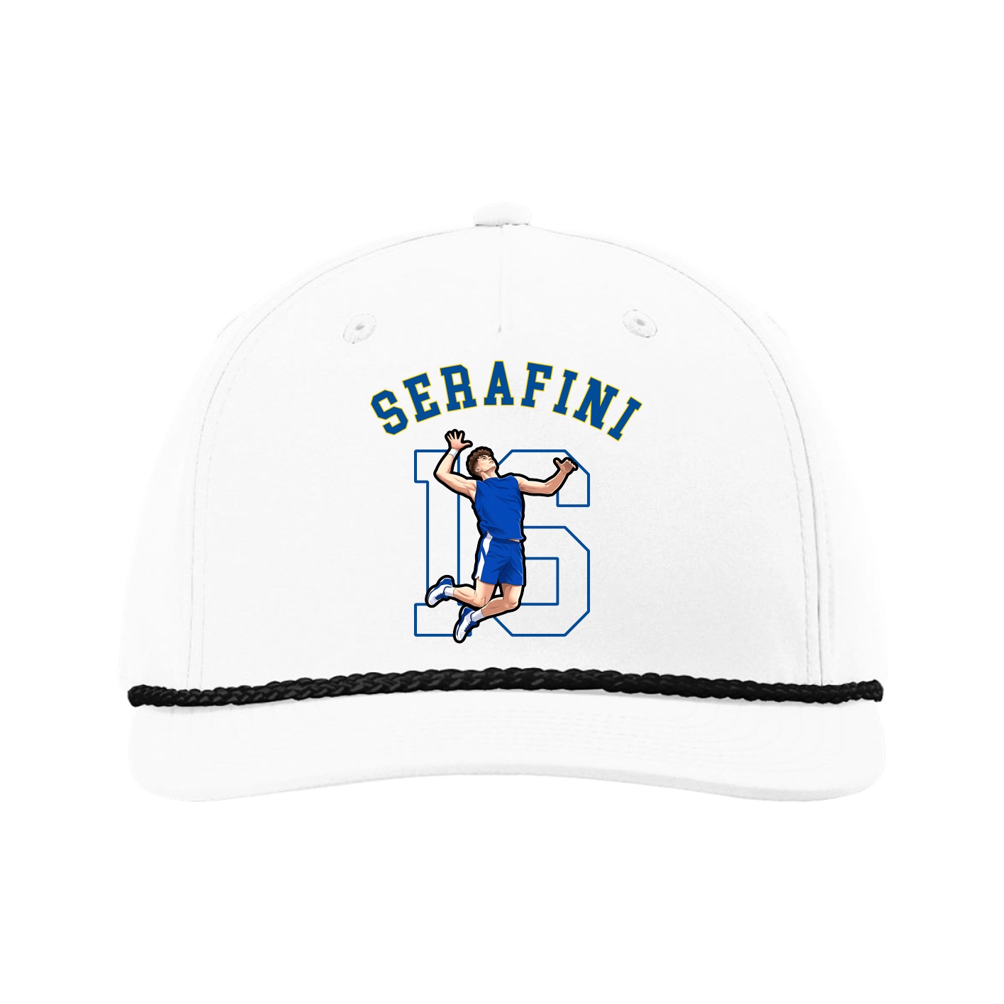 Five-Panel Classic Rope Cap — Shirsey Arch in White