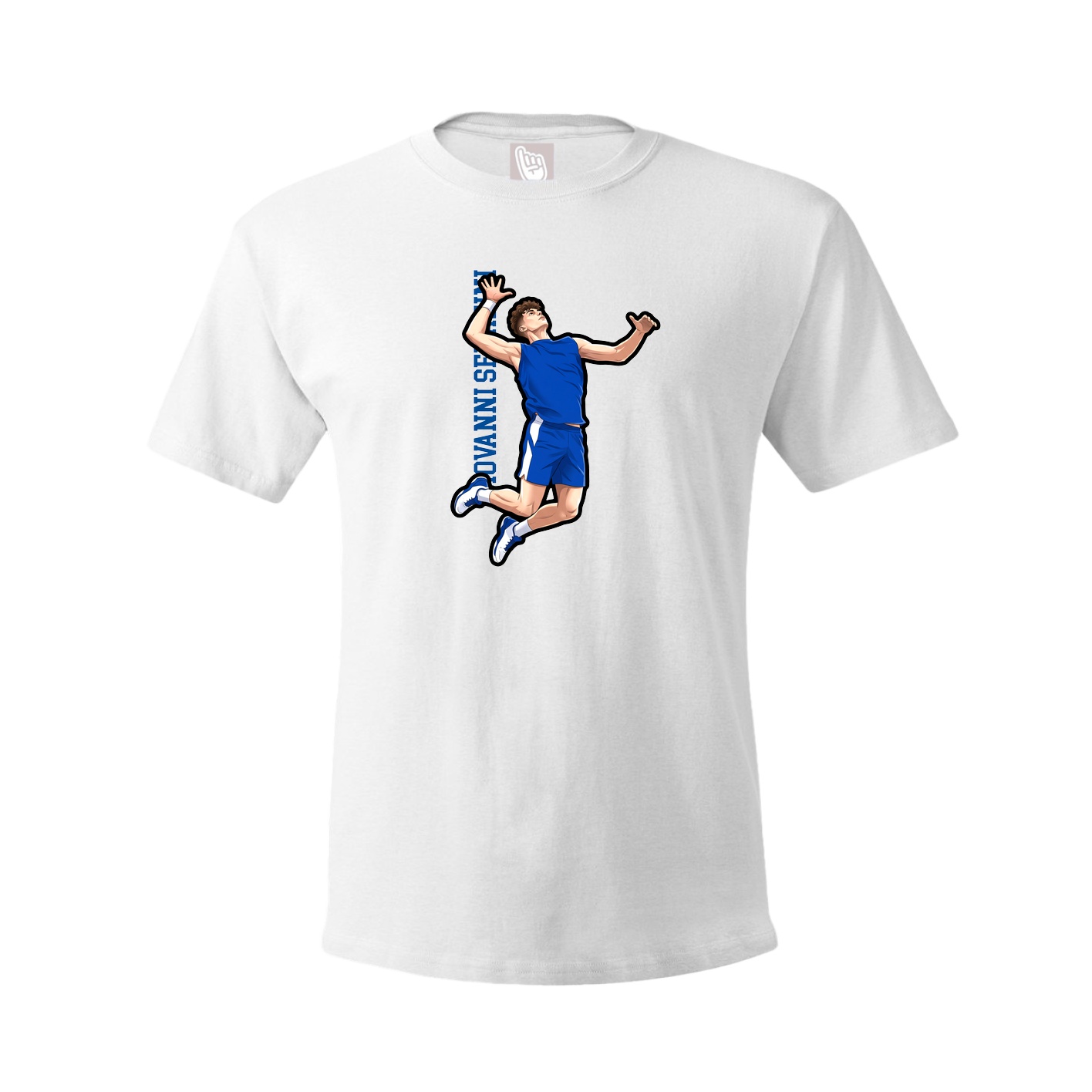 Tee — Name Vertical in White