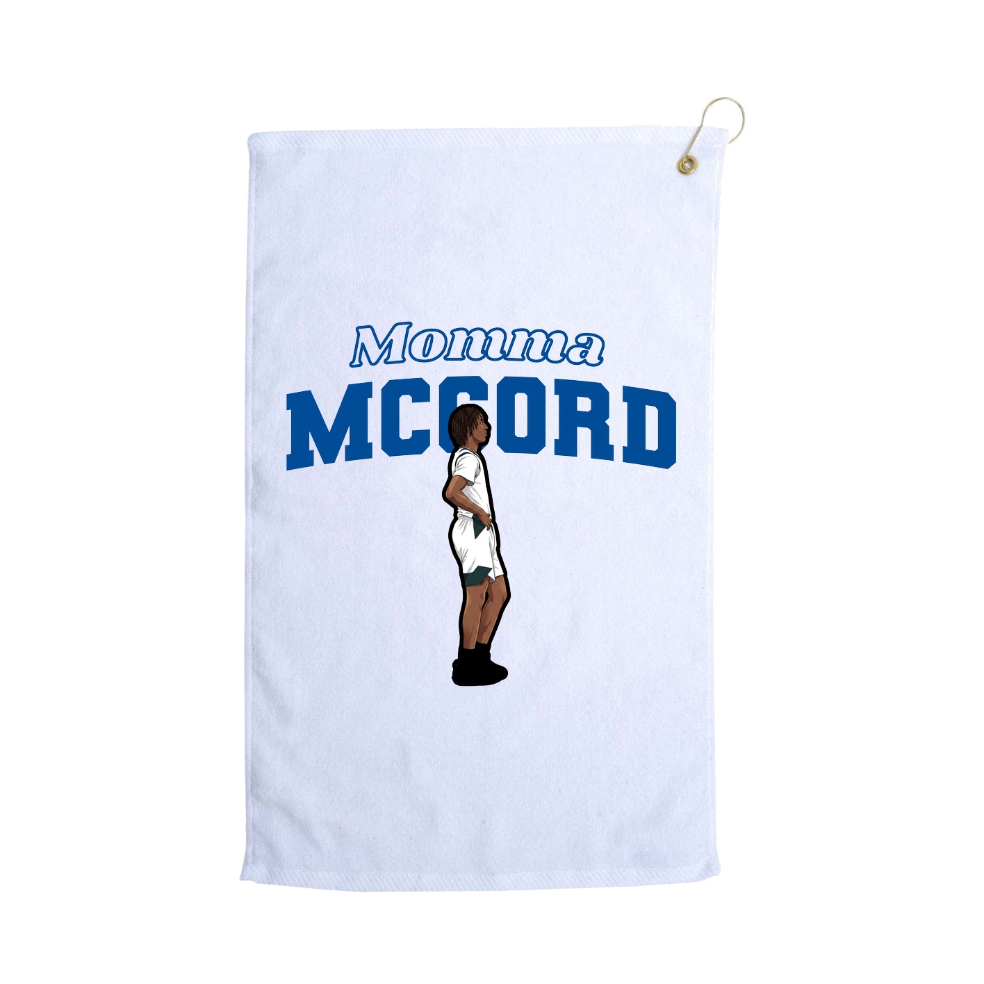 Golf Towel — Mothers Day Block in White