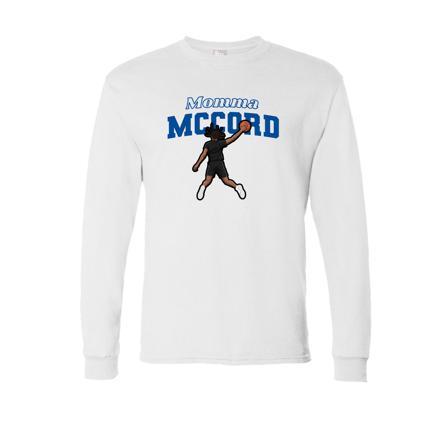 Long Sleeve Tee — Mothers Day Block in White