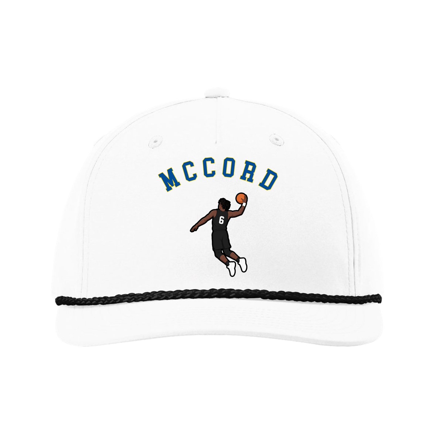 Five-Panel Classic Rope Cap — Shirsey Arch in White