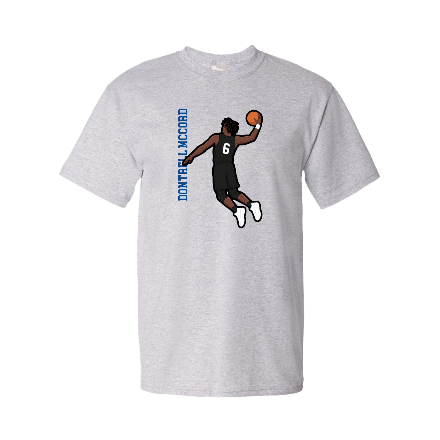 Tee — Name Vertical in Grey