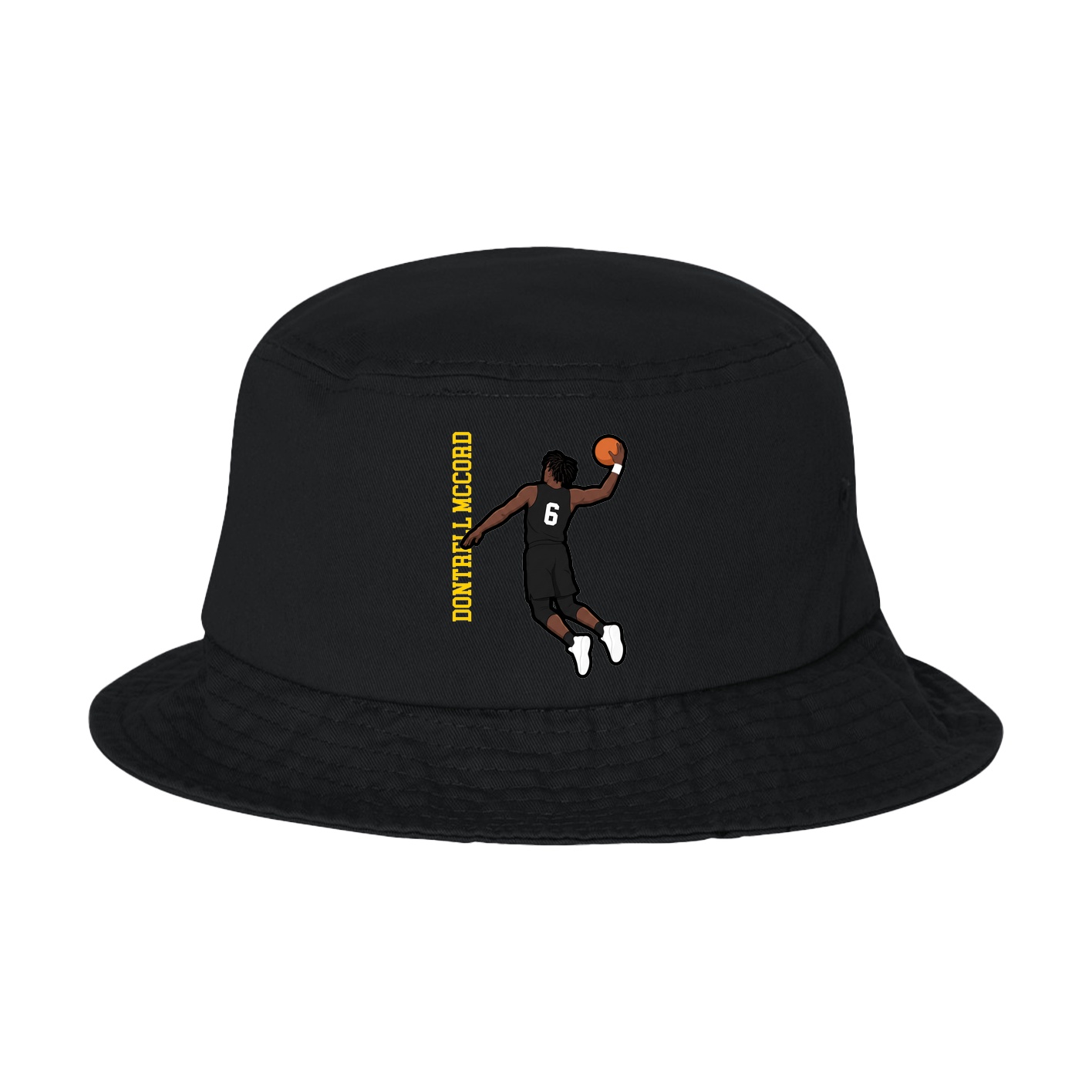 Bucket Cap — Name Vertical in Black