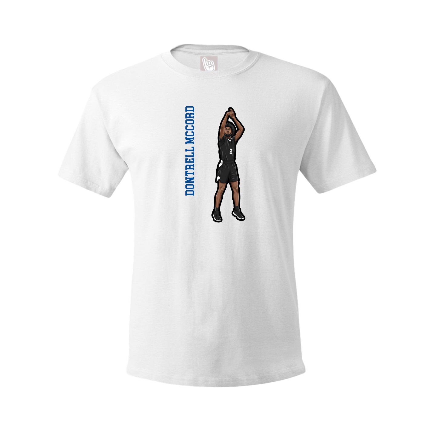 Youth Tee — Name Vertical in White