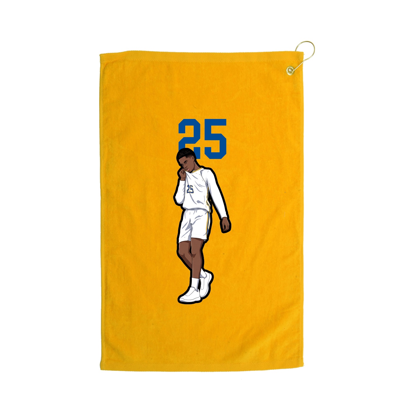 Golf Towel — Number Top in Gold