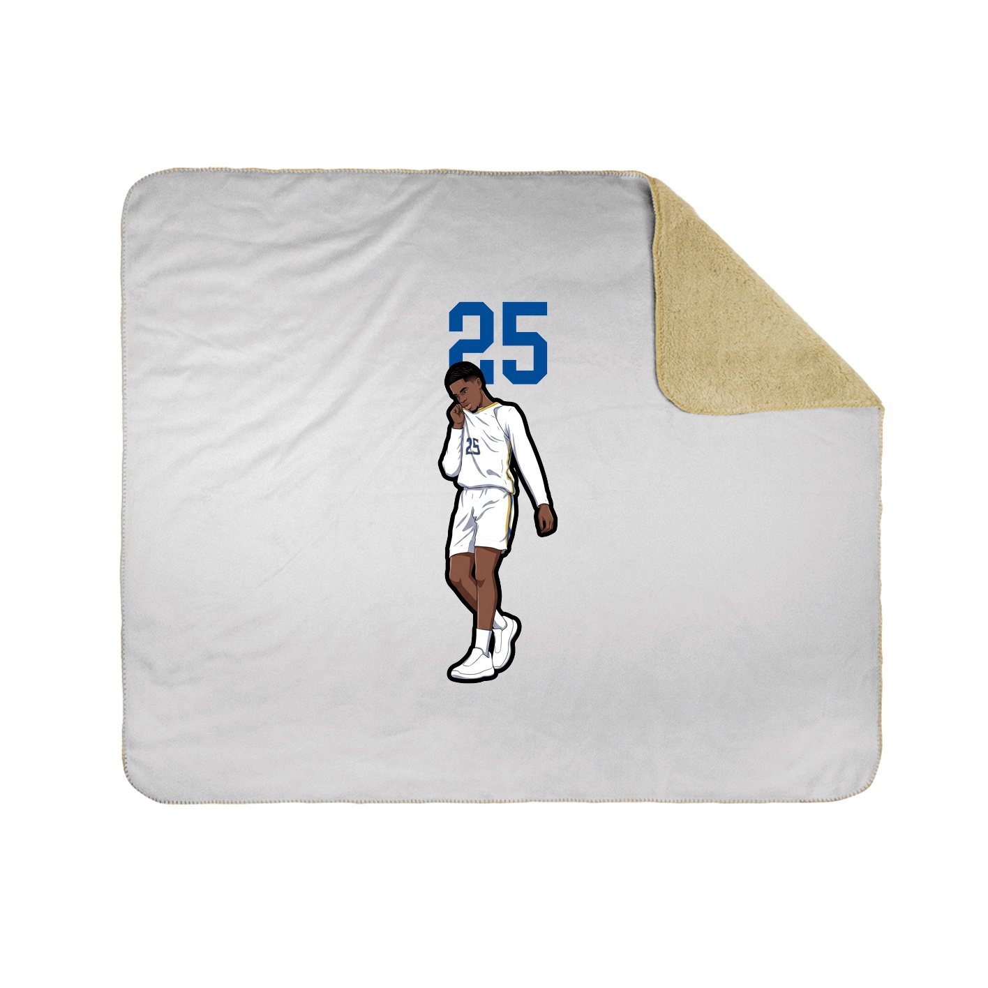 Throw Blanket — Number Top in White