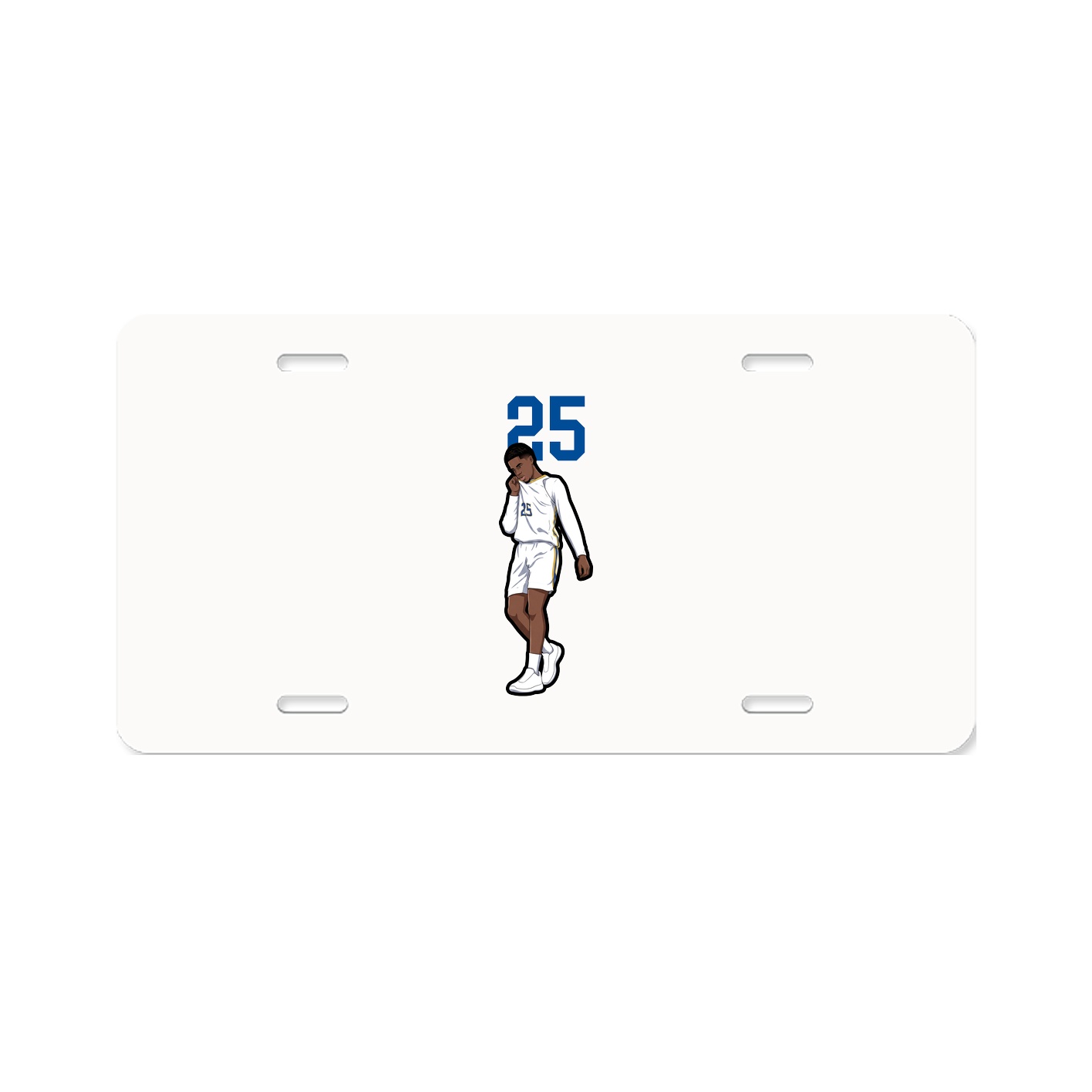 License Plate — Number Top in Classic