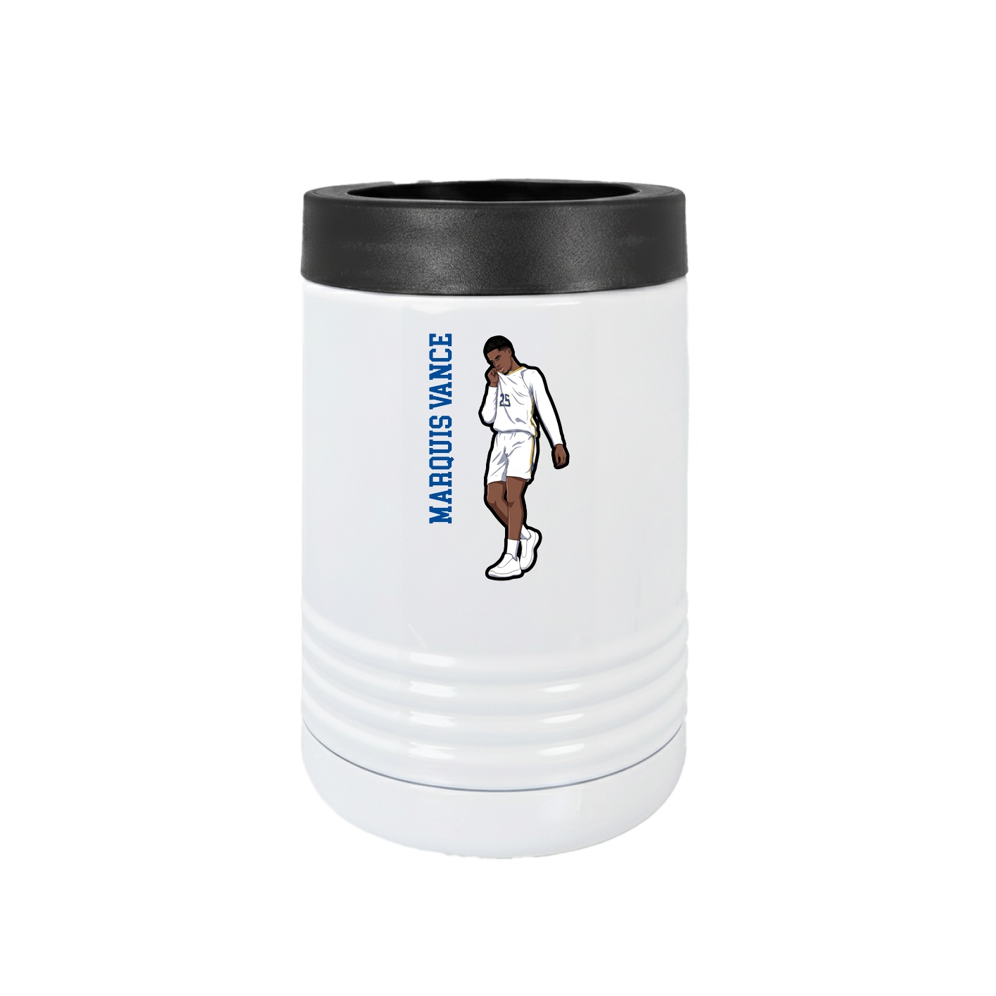 Beverage Holder — Name Vertical in White