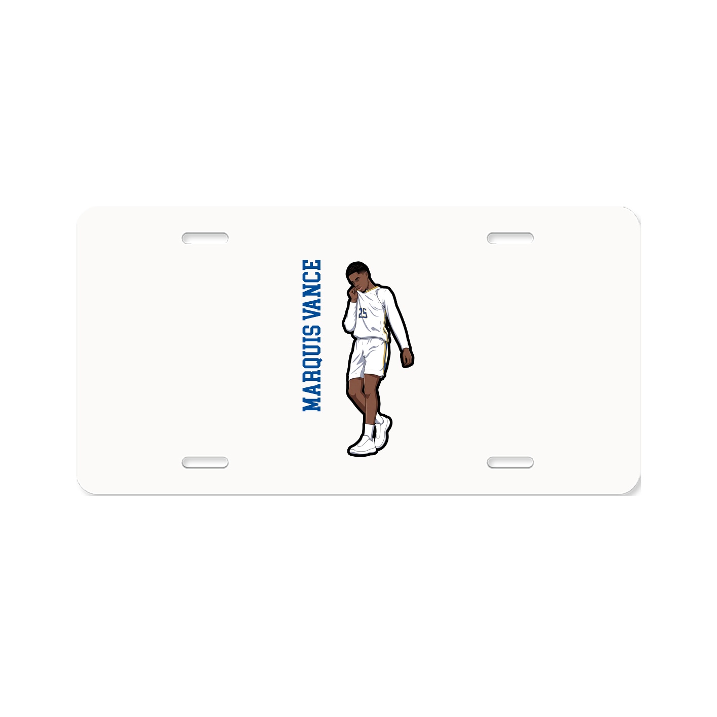 License Plate — Name Vertical in Classic