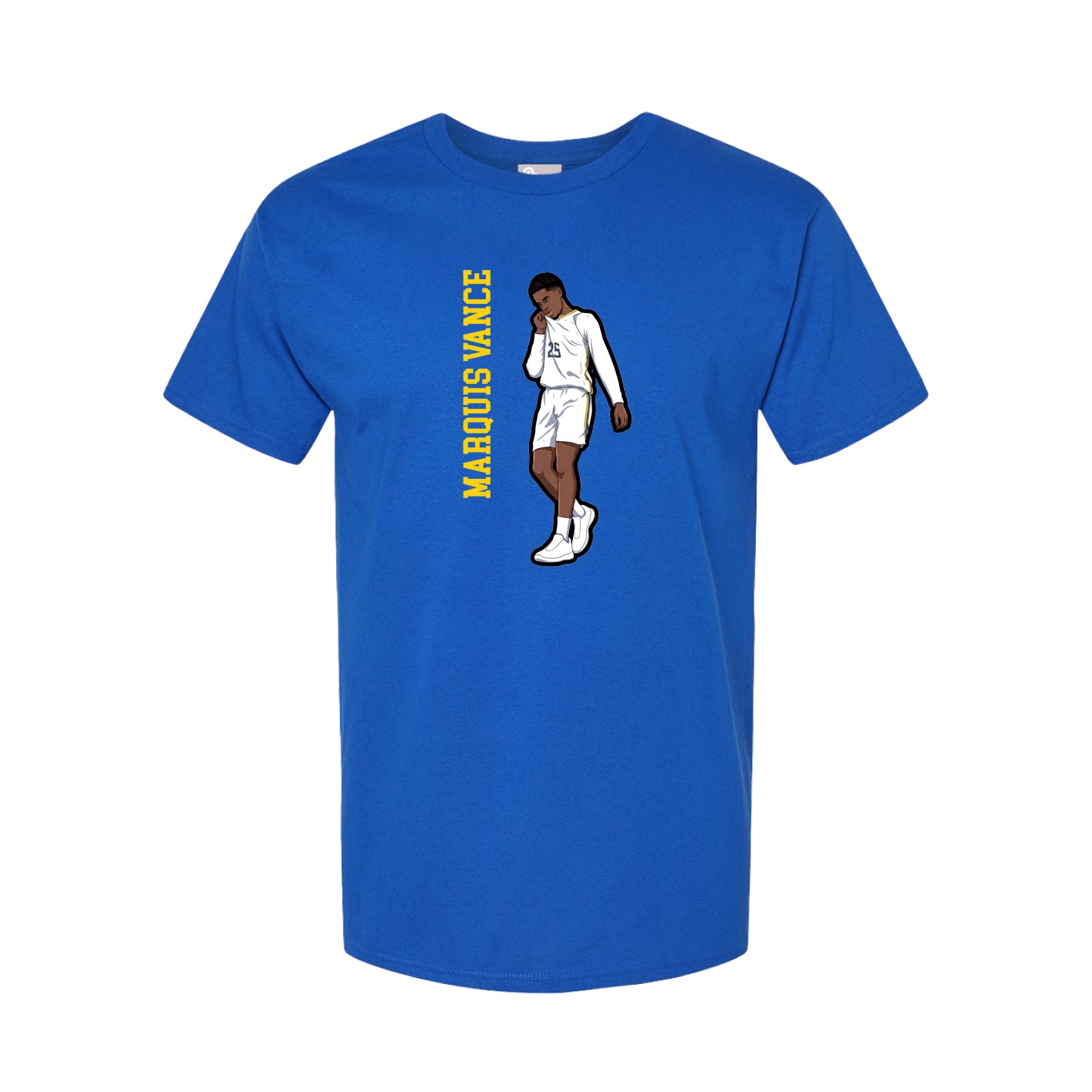 Youth Tee — Name Vertical in Royal