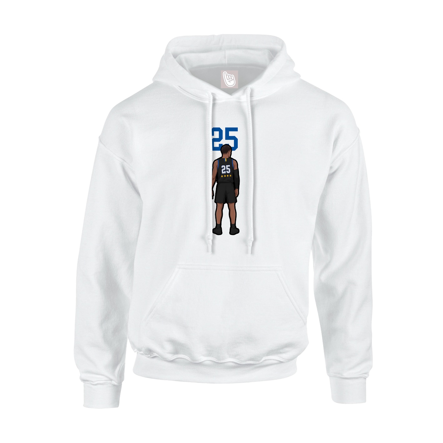Youth Hoodie — Number Top in White