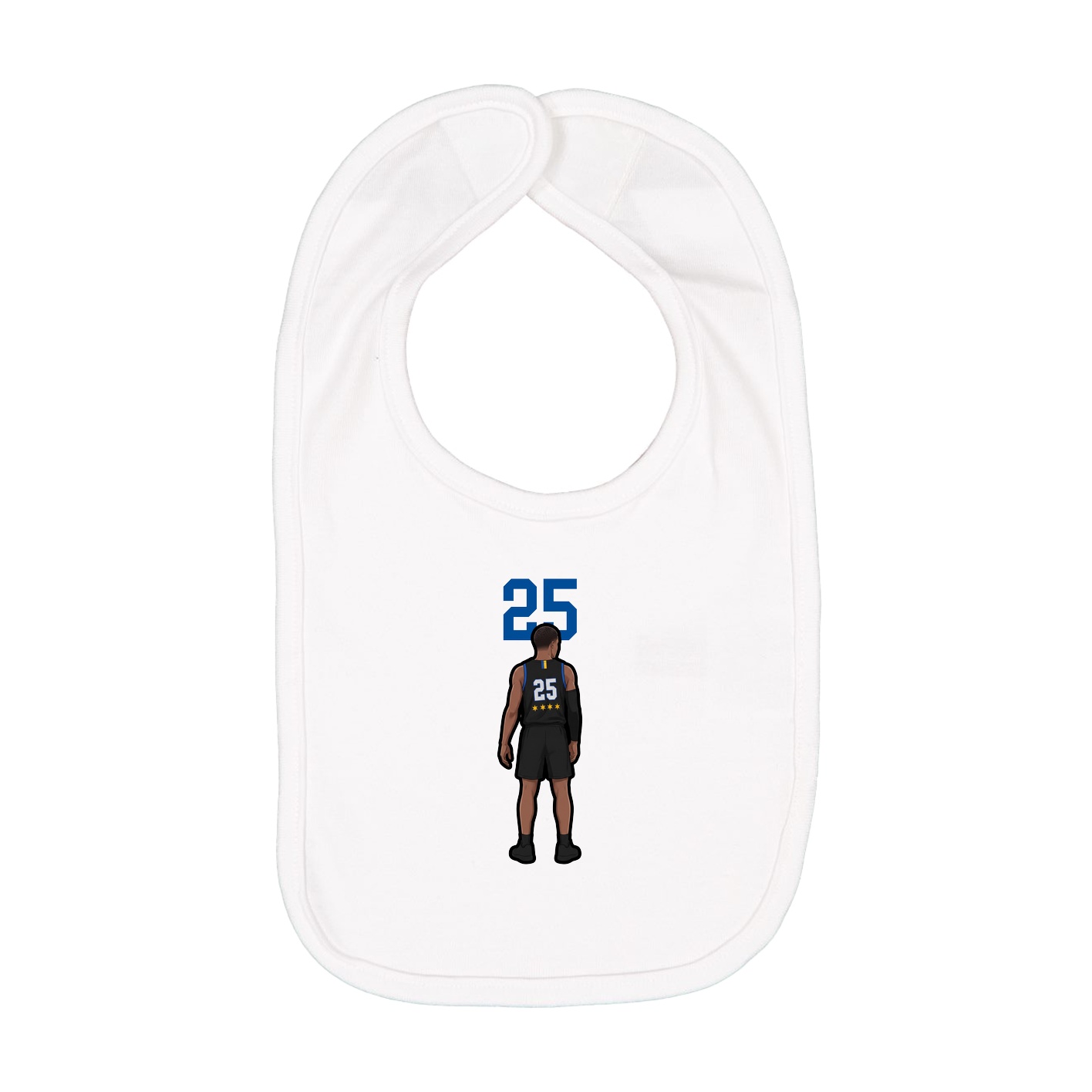 Infant Bib — Number Top in White