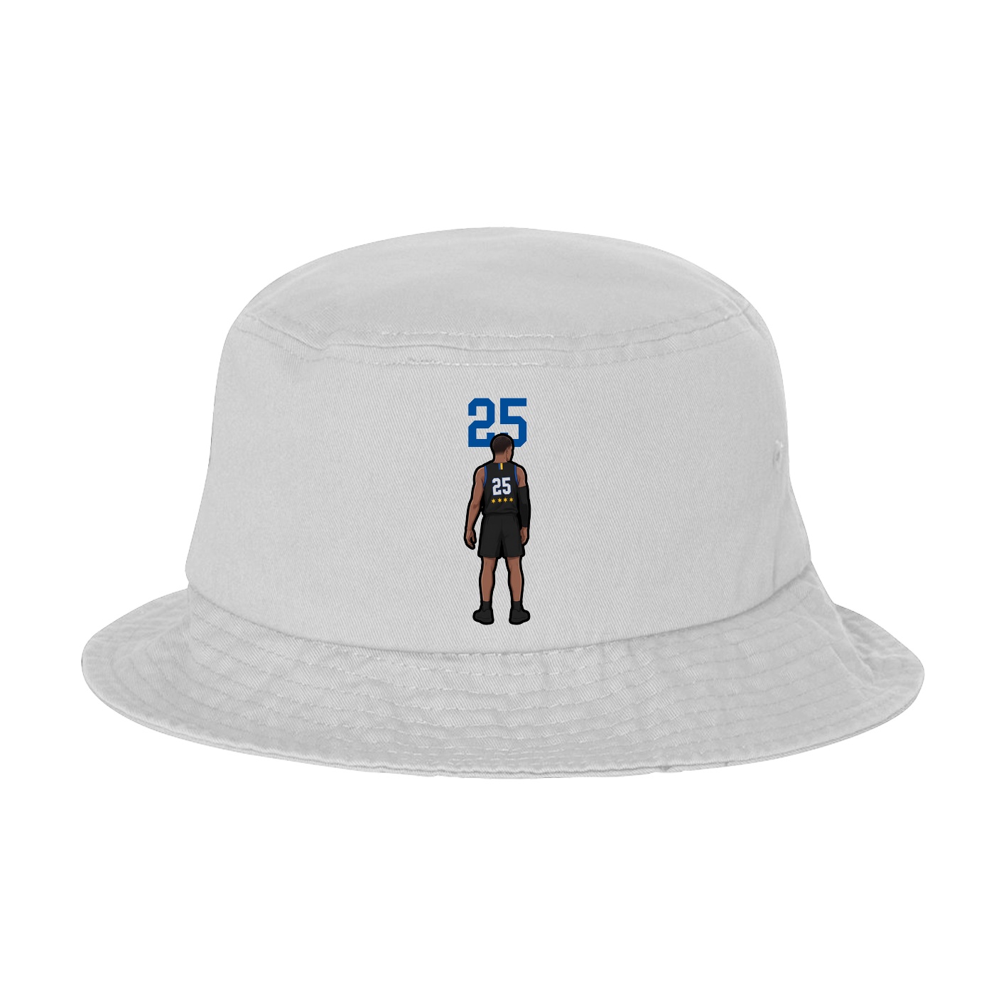 Bucket Cap — Number Top in White