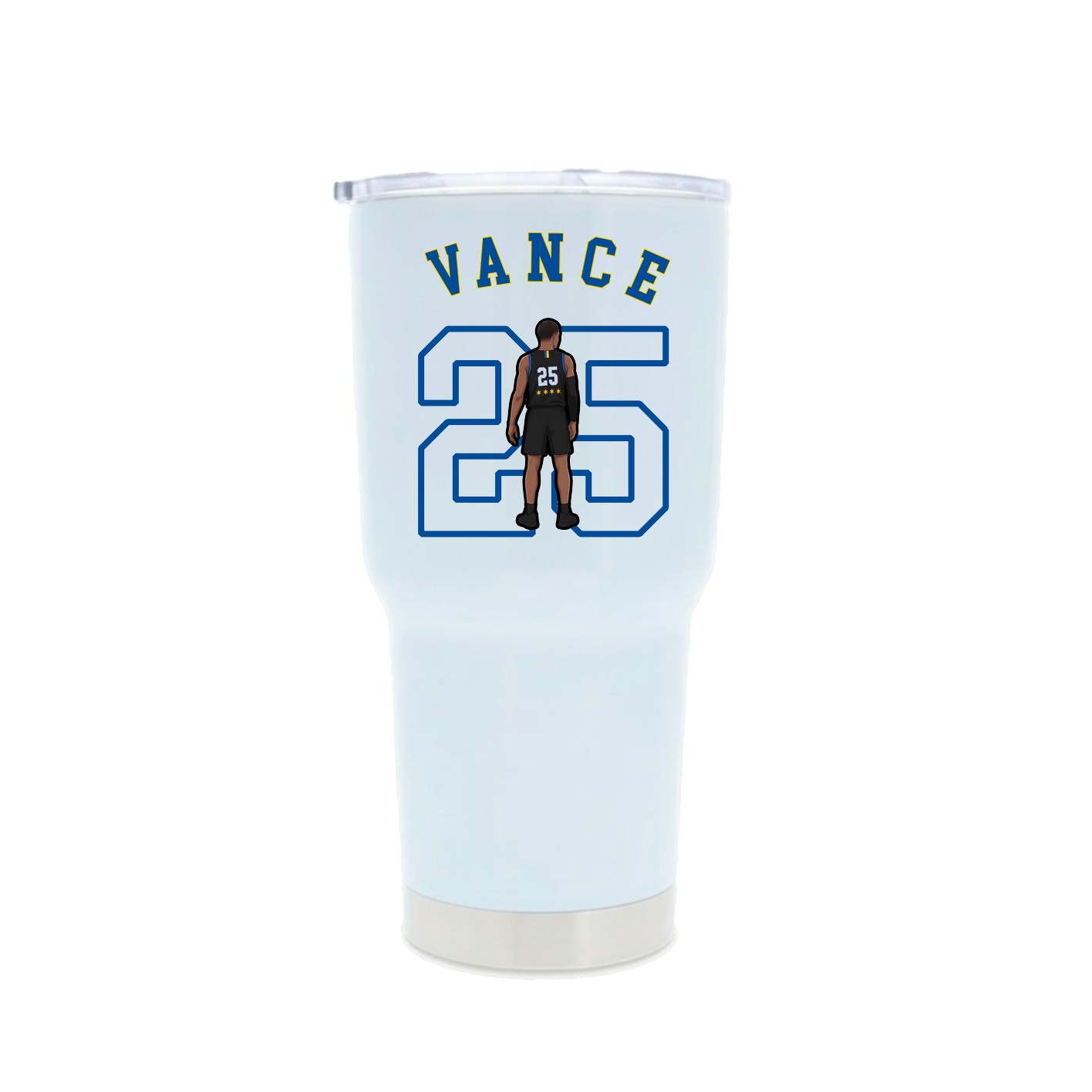 30oz Stainless Steel Tumbler — Shirsey Arch in White
