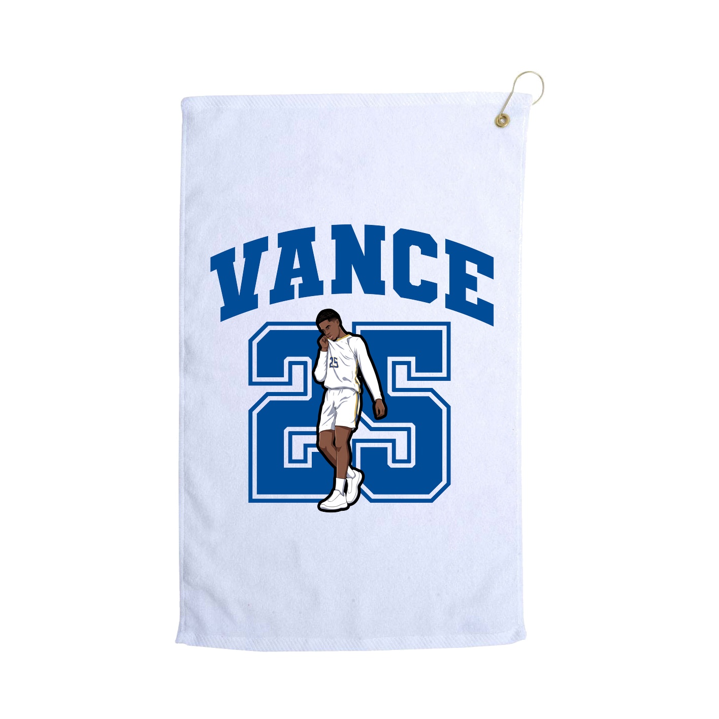 Golf Towel — Number in White