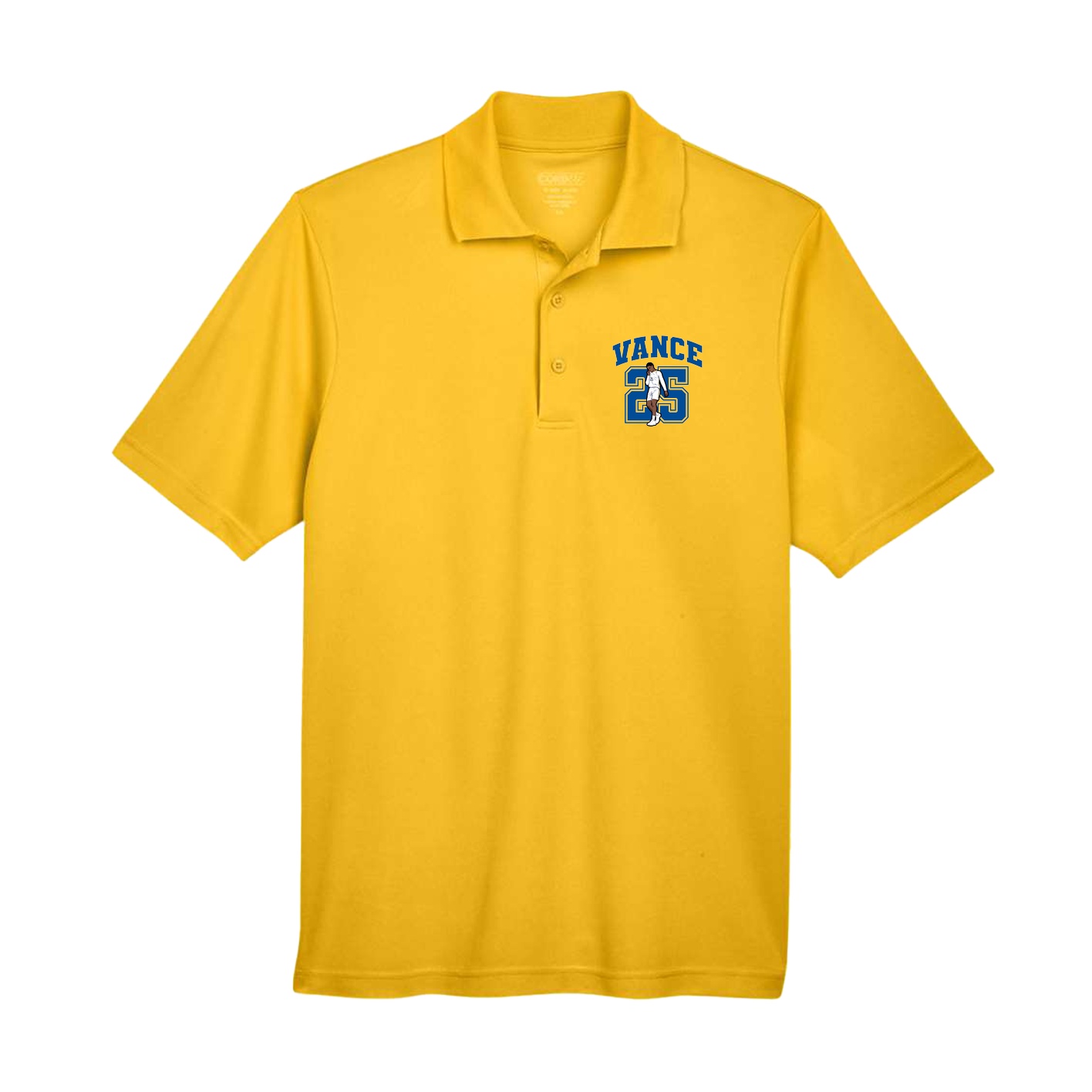 Performance Polo — Number in Gold