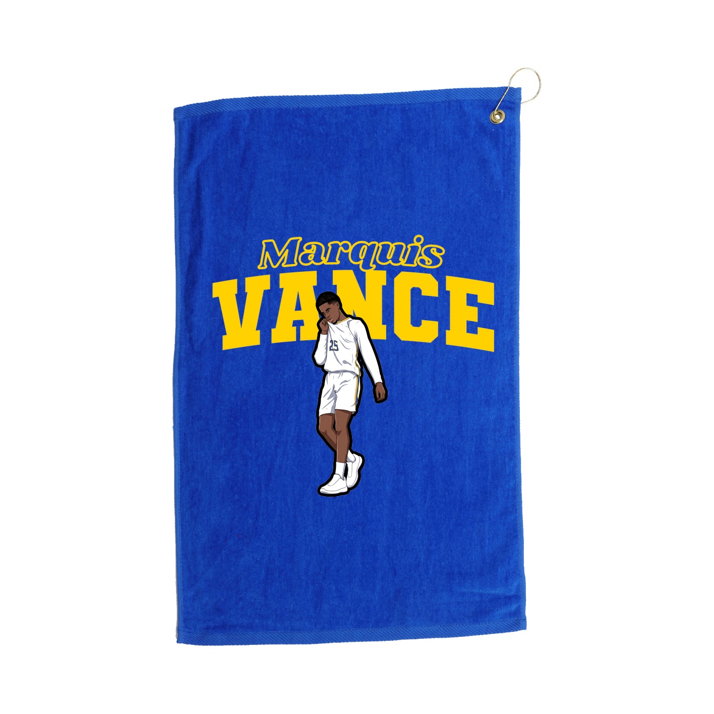 Golf Towel — Name Arch in Royal