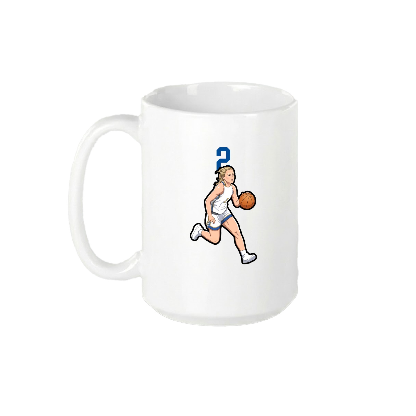 15oz Coffee Mug — Number Top in White
