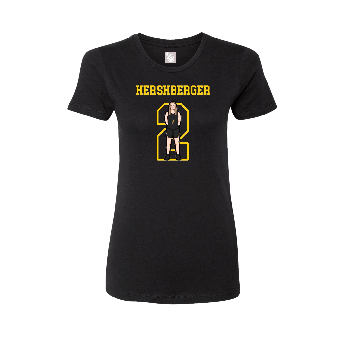 Fitted Women's Tee — Shirsey in Black