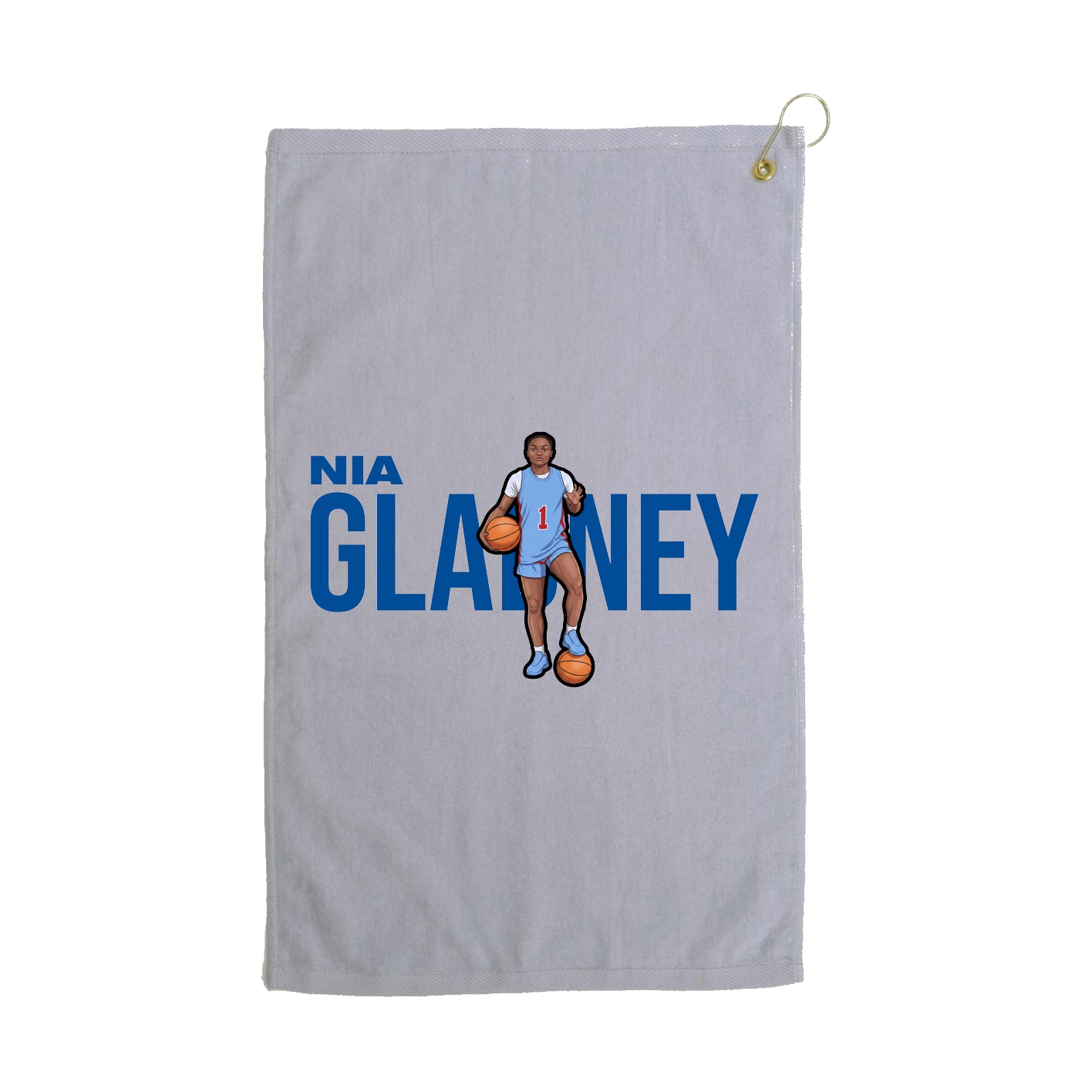 Golf Towel — Player Name in Grey