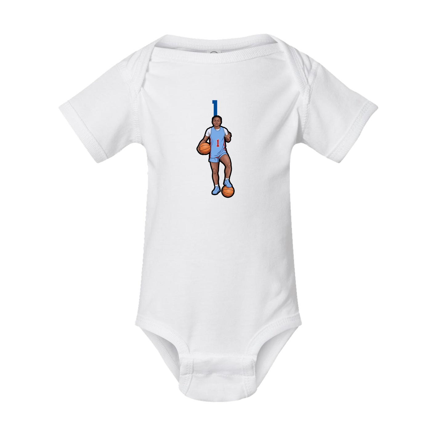 Baby Onesie — Number Top in White