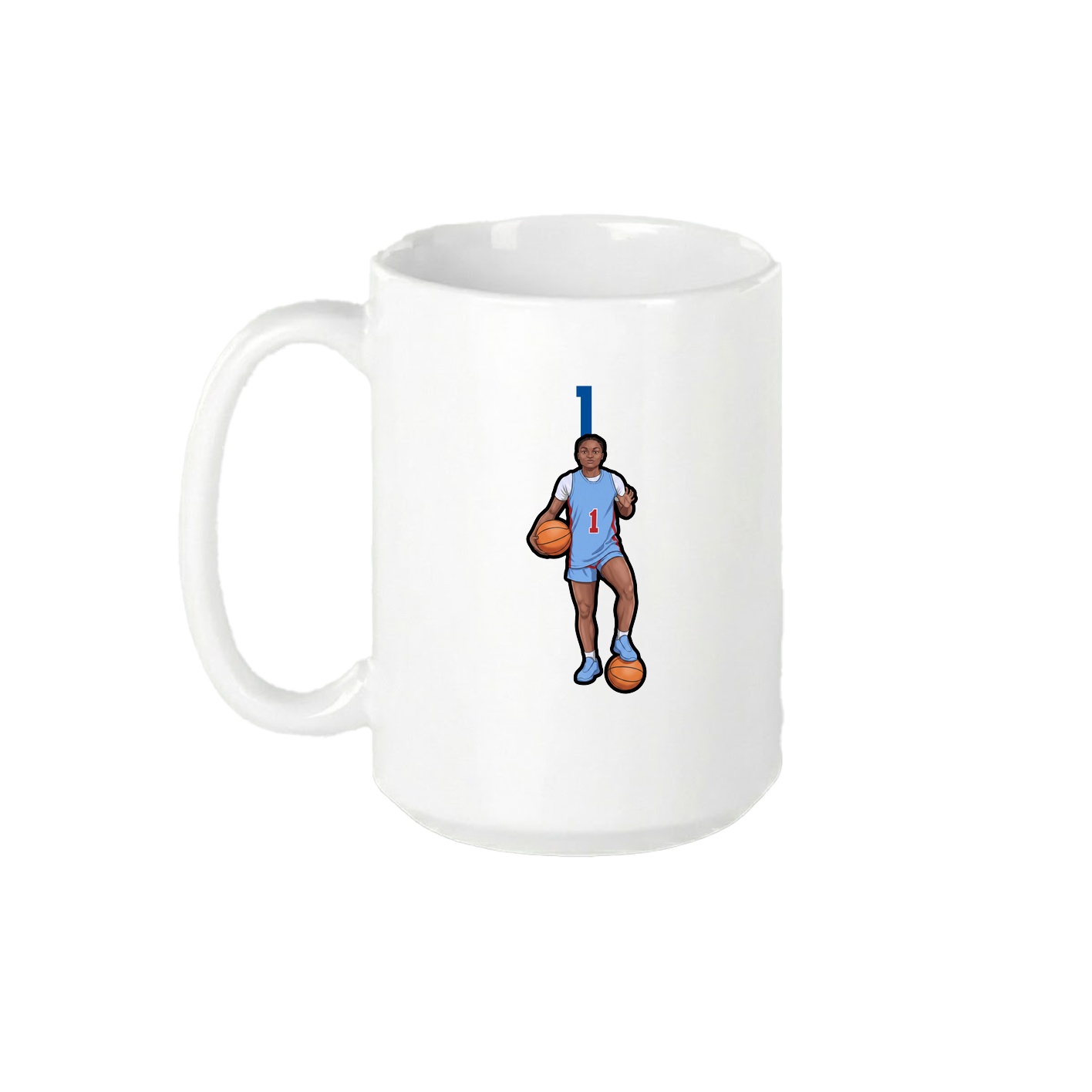 15oz Coffee Mug — Number Top in White