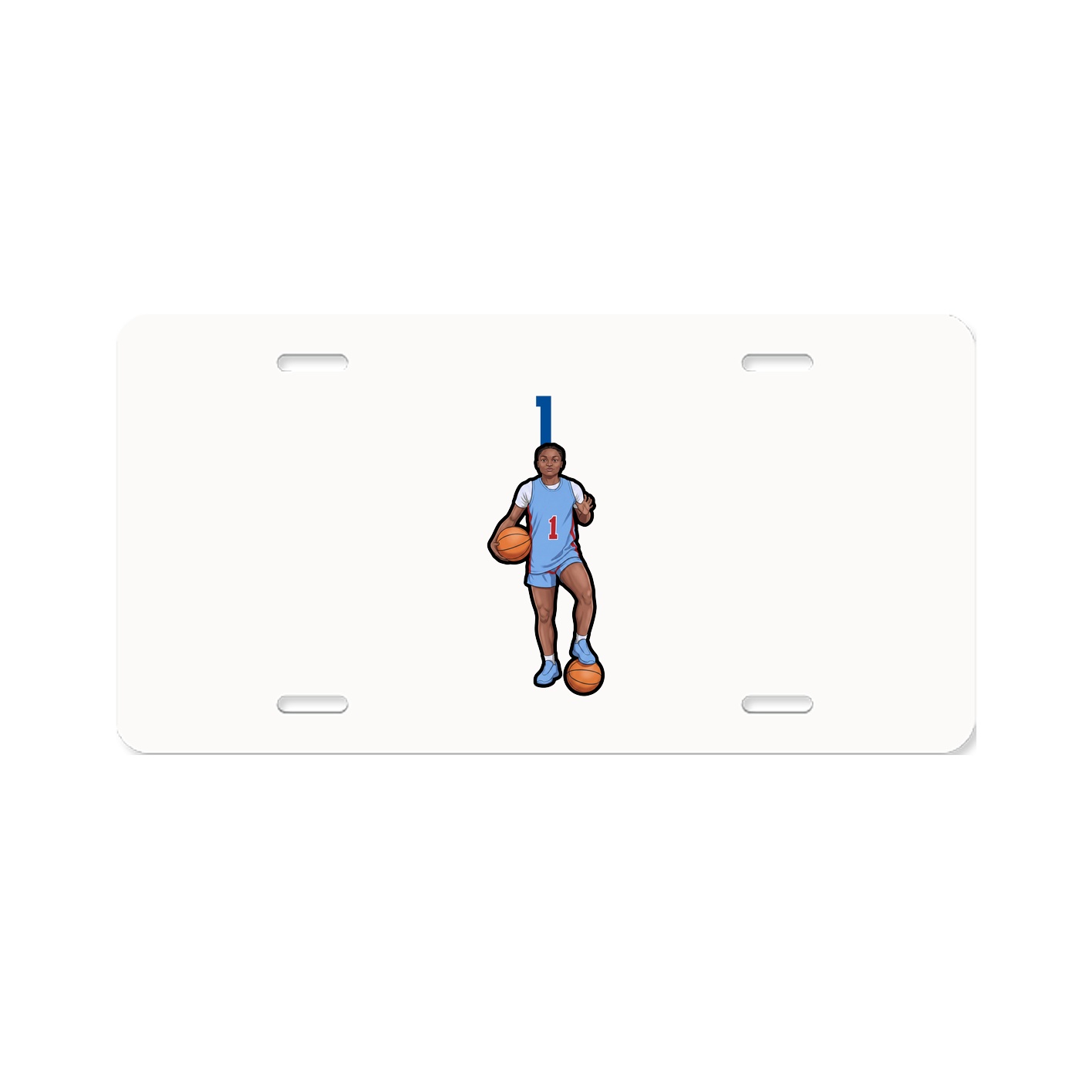 License Plate — Number Top in Classic