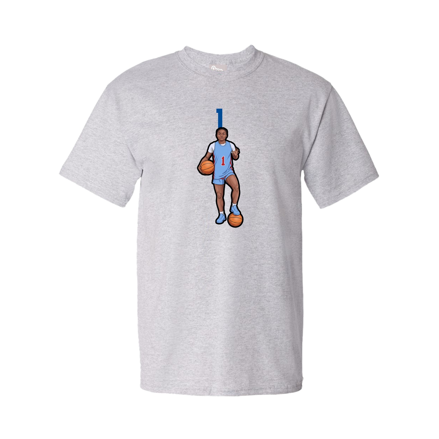Youth Tee — Number Top in Grey
