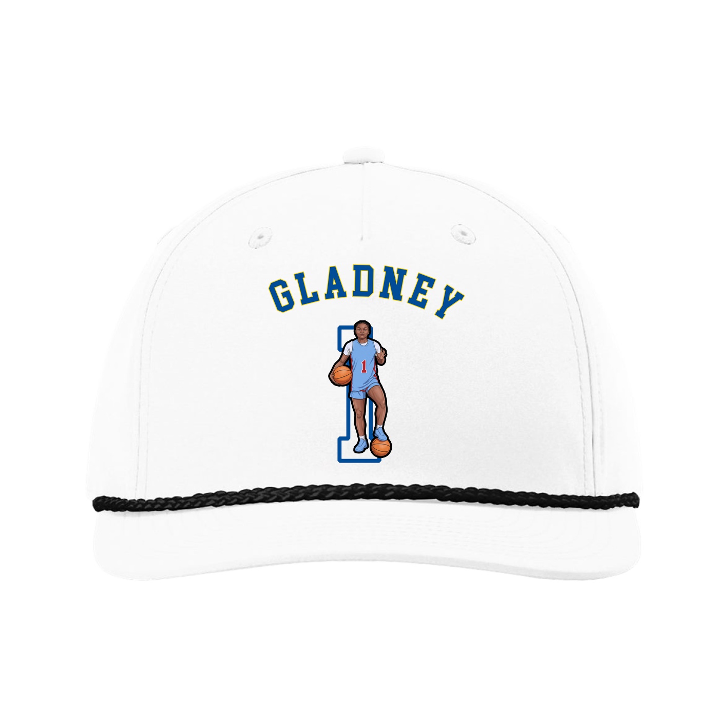 Five-Panel Classic Rope Cap — Shirsey Arch in White