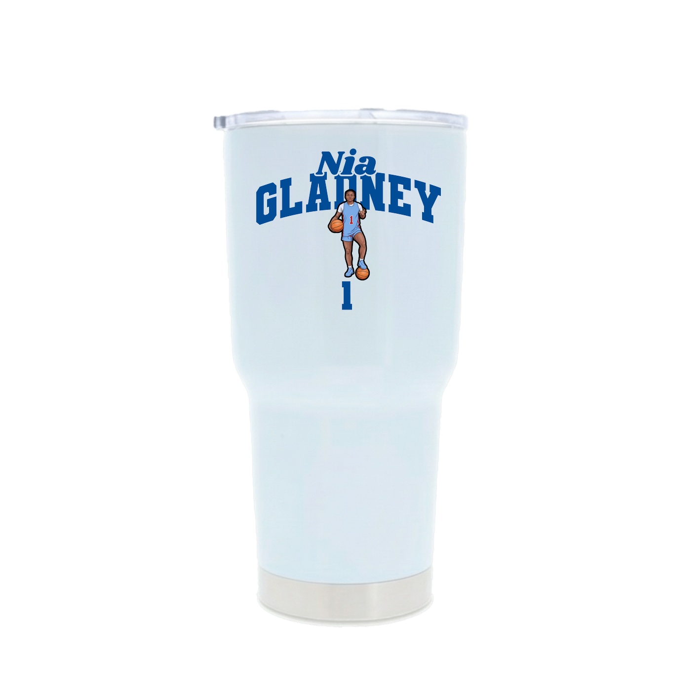 30oz Stainless Steel Tumbler — Signature Arch in White