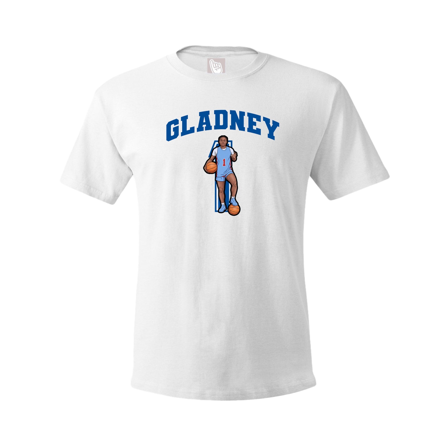 Youth Tee — Number in White