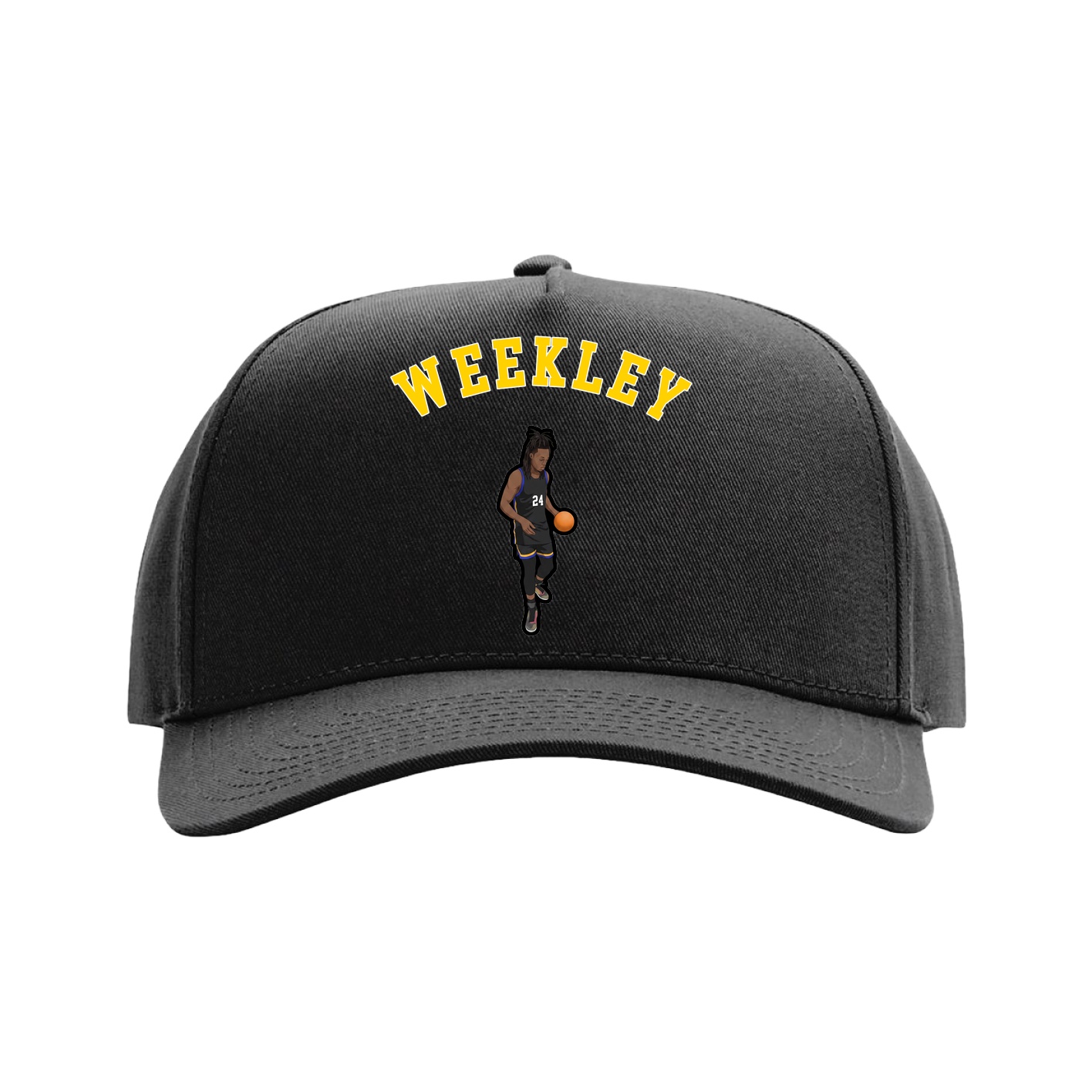 Full Fabric Five-Panel Champ Cap — Shirsey Arch in Black