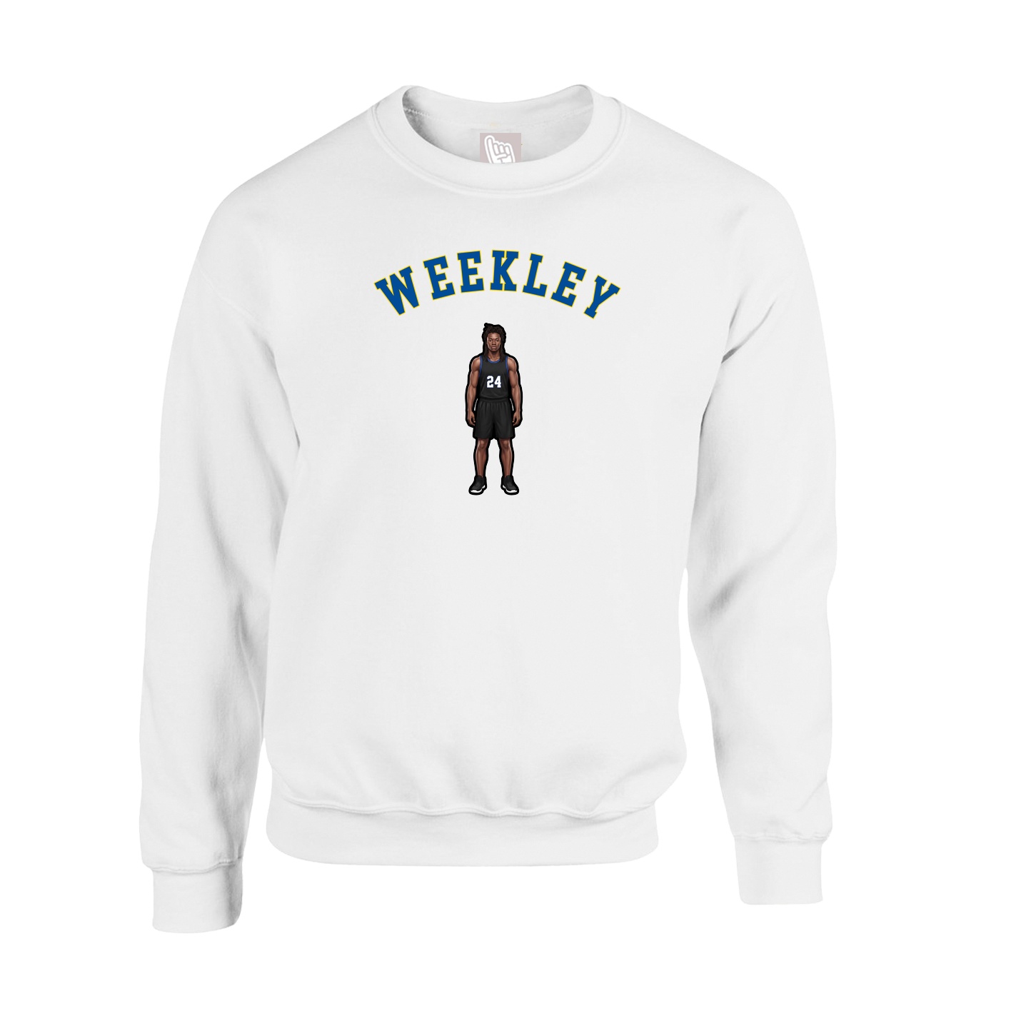 Fleece Crew — Shirsey Arch in White